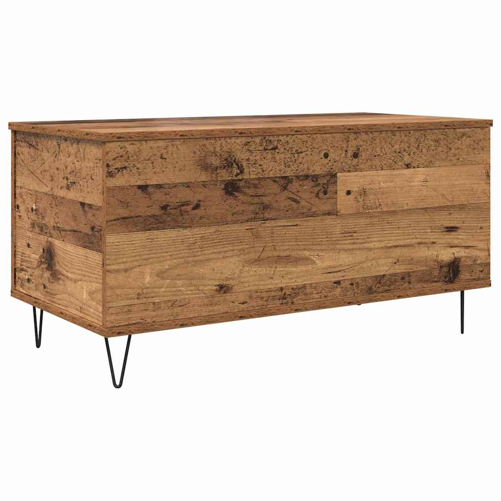 Industrial Style Coffee Table Reclaimed Wood Look 90 x 44.5 x 45 cm Engineered Wood