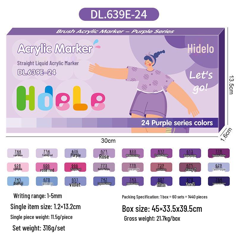Huideluo Soft-tip Marker Set: Liquid Ink Acrylic Art and Journal Drawing Pens for Students