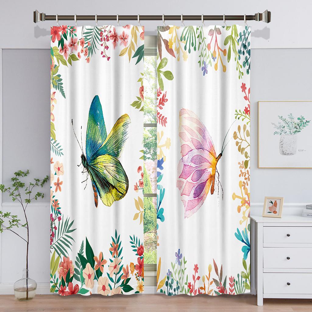 Elephant Children's Amusement Park Print Curtains for Living Room Drapes Cortinas for Kids Boy Girl Bedroom Window Treatments