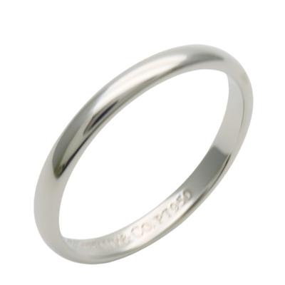 Brugt TIFFANY&Co. Ring Bryllupsring EU#46.5 Pt950Platin 2,0g Platin enkel