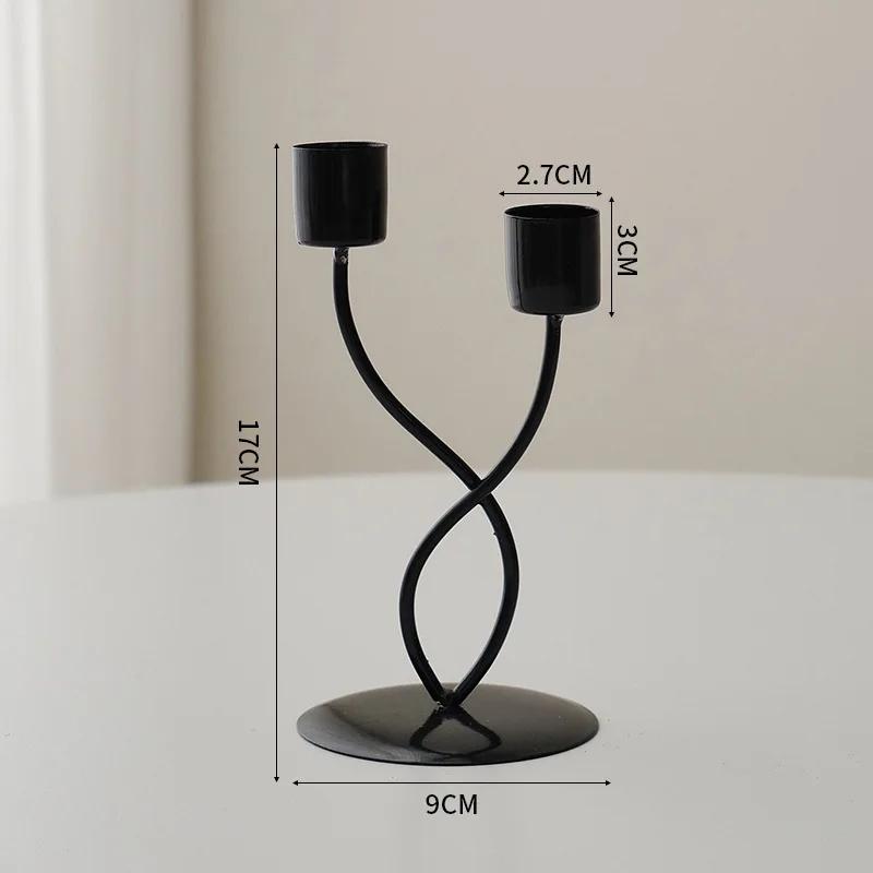 2026 Hot Metal Style Candle Holders Simple Golden Wedding Decoration Bar Party Living Room Home Decor Candlestick Tabletop Decor