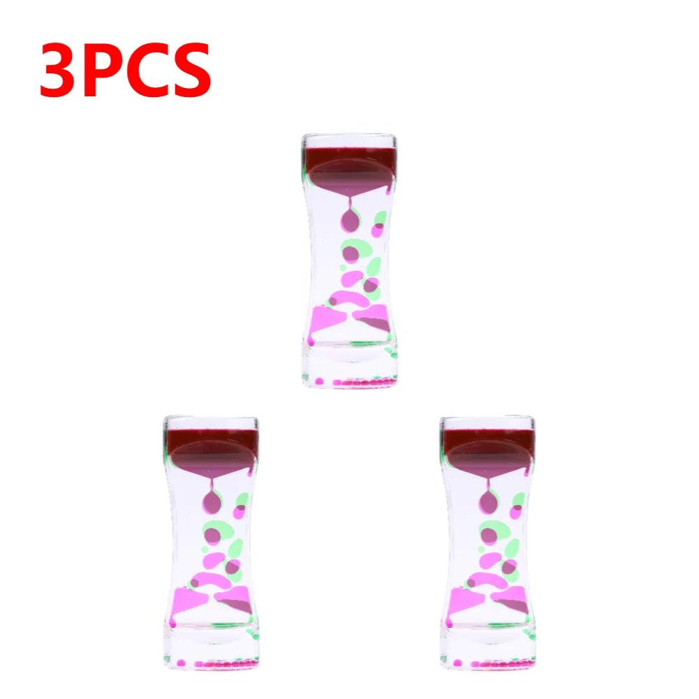 1/2/3/6pcs Liquid Motion Bubbler Hourglass Liquid Bubbler Timer Cool Office Desk Decorations Ornament Kids Adults Gift Products