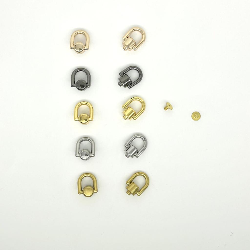 Zinc Alloy Ear Buckle Monk Head Ring with Nipple Stud for Phone Cases