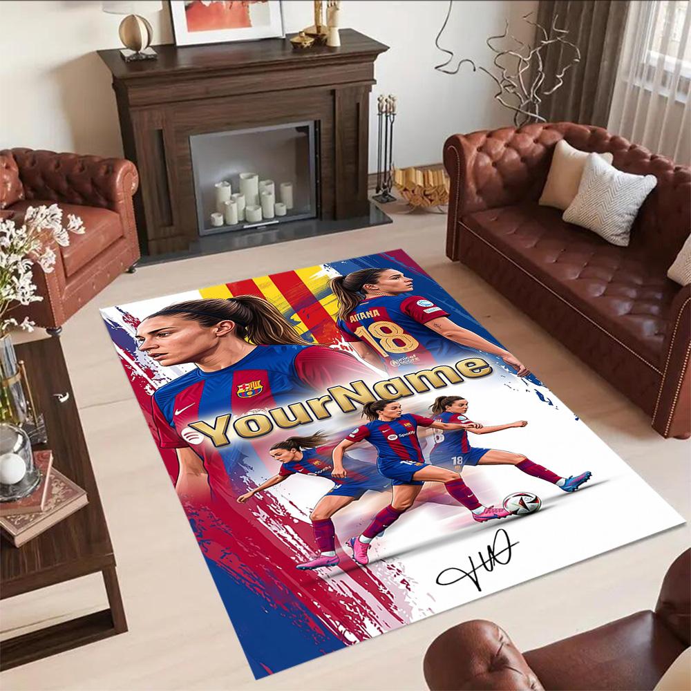 Star Player 3 Customized Name Floor Rug Office Rug Perfect for Foyer Living Rooms Balcony Dormitory Antislip Carpet Office home decor