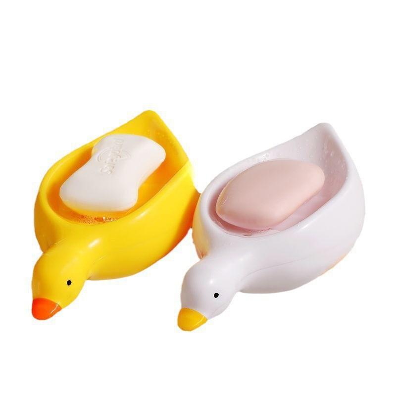 Adorable Yellow Duck Soap Dish: Drains Water Efficiently In the Bathroom