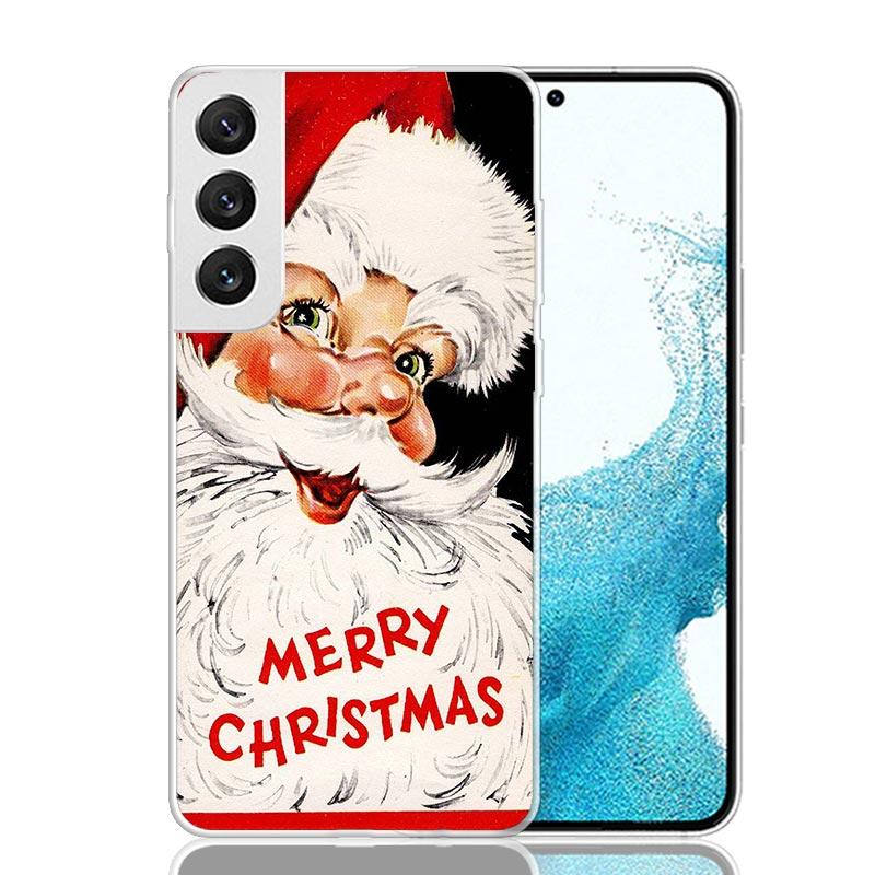 Christmas Santa Claus Present Phone Case For Samsung Galaxy S25 S24 S23 S22 S21 FE S20 Ultra S10 Plus Art Customized Coque Capa