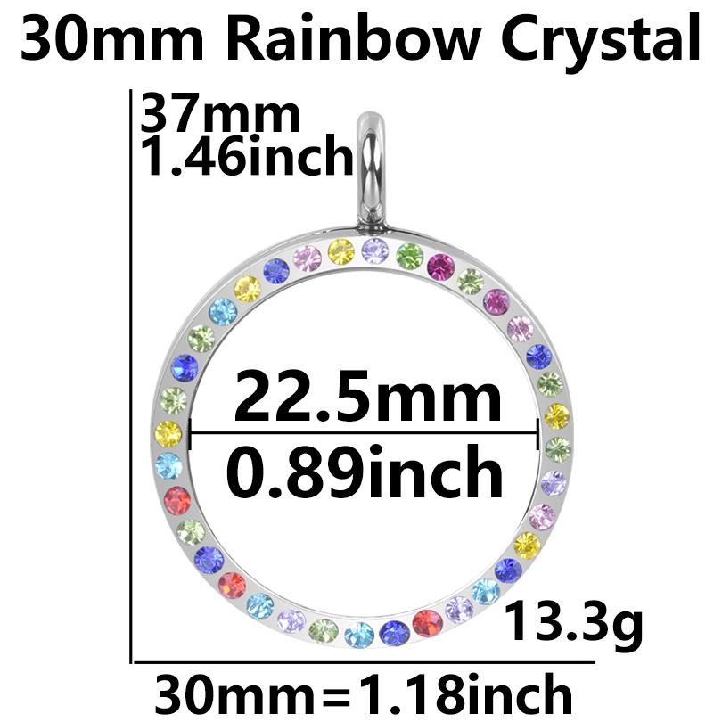 25/30/35/40 mm Locket Pendant Necklace For Women Men Accessories Rhinestone Cage Floating Locket Charms Necklaces Chain On Neck
