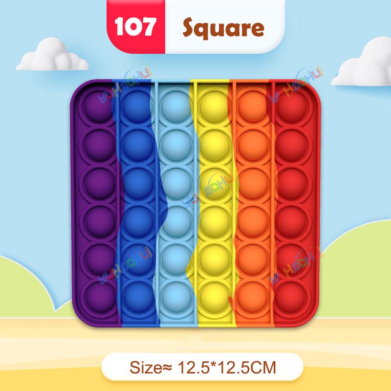 Rainbow Pop Push Bubblle Fidget Anti Stress Relief Toys for Adult Children Special Needs Sensory Toys Interactive Toys for Kids