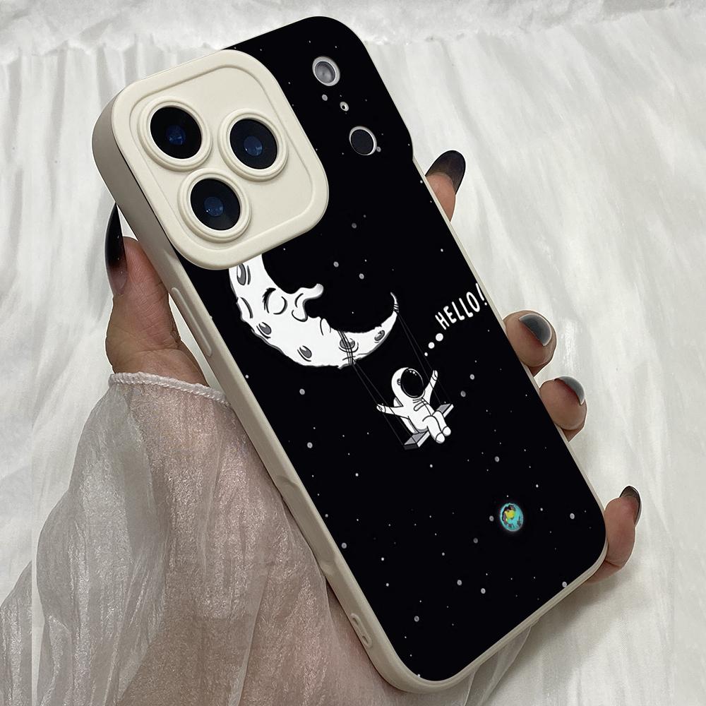 M419 Art space astronaut Angel Eyes Soft Phone Cases for iPhone Samsung Galaxy Xiaomi Rdemi Huawei Honor Infinix Realme OPPO Vivo All Model TPU Case