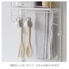 HEIAN SHINDO SPLUCE Tension Kitchen Rack, Slim Pole Rack with Hanger Set M, White, Height 70-105cm, Width 39.5cm, SPL-2, Heian Shindo Kogyo