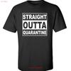 Funny Unisexs Straight Outta Quarantine T Shirt Vintage Versatile Streetwear Breathable Casual Comfortable Fashion