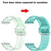 Light Changing Silicone Strap for Galaxy Fit 3 Transparent TPU Wristband Colorful Replacement Bracelet for Galaxy Watch Band