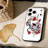 Japanese Samurai Geisha Phone Case For iPhone 17,16,15,14,13,12,11 X XR Plus,Soft Silicone Black Cover