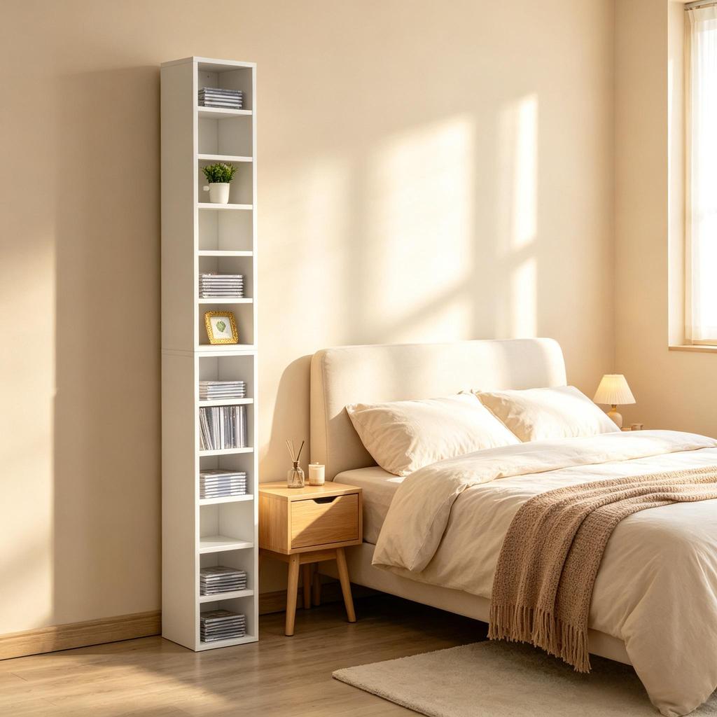 Modern Storage Tower, Elegant Media Cabinet, Tall Shelves Storage Cabinet (only with Storage Cabinet)