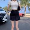 Plus Size Black High-Waist Fishtail Skirt - Summer 2024 Slim Fit, Pleated Short Korean Style for Women