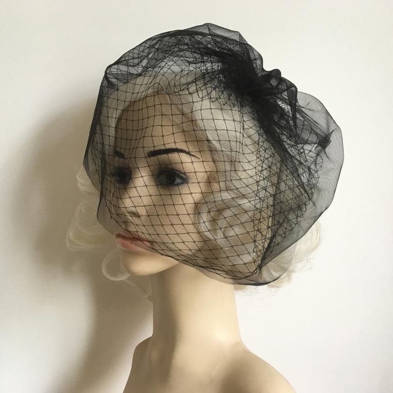 Hair Net Veil Headdress Wedding Bridal Cage Clip