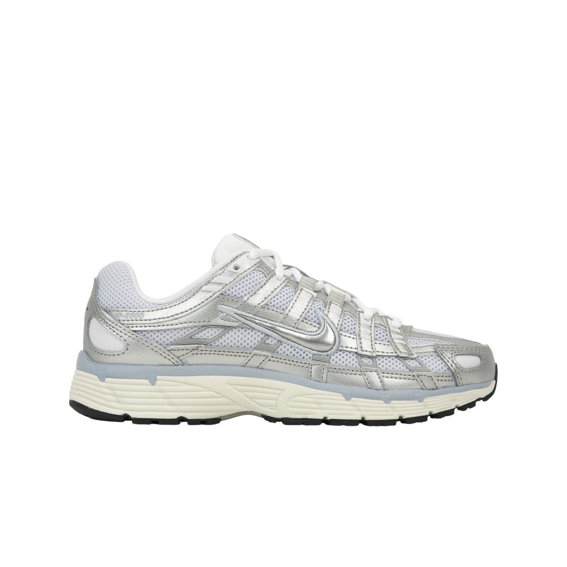 Nike P-6000 Baltas Metāliskas Sudraba Sieviešu