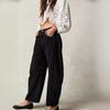 2026 TEMU Fashion Casual Women's Loose Wide-Leg Pants Mid-Low Waist Washed Denim Trousers