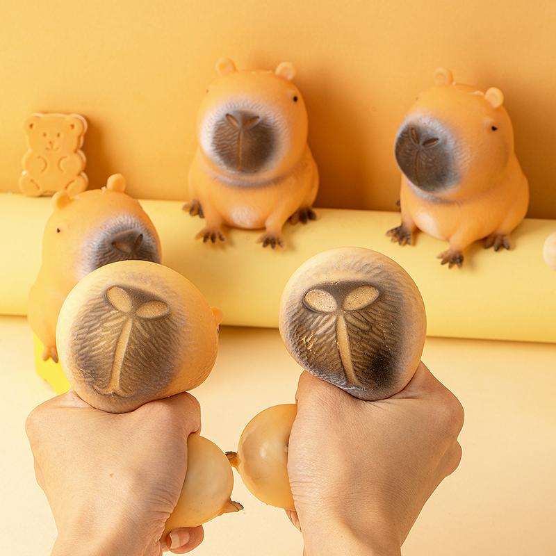 Einzigartige Capybara Quetschspielzeuge Schnelles Zurückfedern Quetsch-Stressball Cartoon-Tier Spielzeug Gastgeschenke Schreibtischdekoration Geschenk Für Kinder