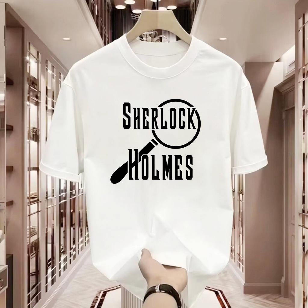 Funny ShortSleeved TShirt Magnifying Glass Respecting Fate Helping Others Unique Personality Design for Lovers