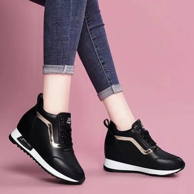 Kobiety jesienne buty na koturnie damskie buty na co dzień zwiększają obcasy buty damskie grube dno oddychające buty sportowe Zapatos De Mujer