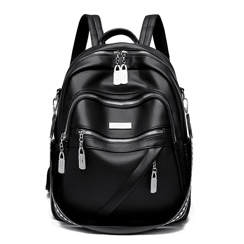 PU Backpack Women's Large Capacity Travel Backpack Multi-function Shoulder Bag