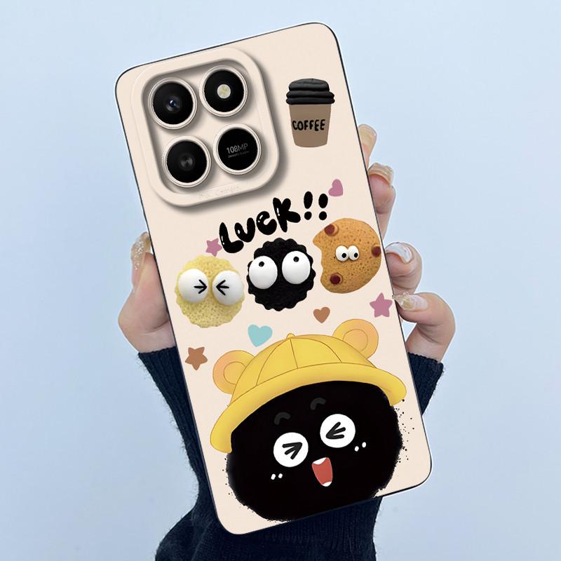 Case For Honor X7d Cute Panda Sweet Girls Cats Liquid Silicone Soft Back Cover For Honor 400 Smart 5G Bumper Protective Casing