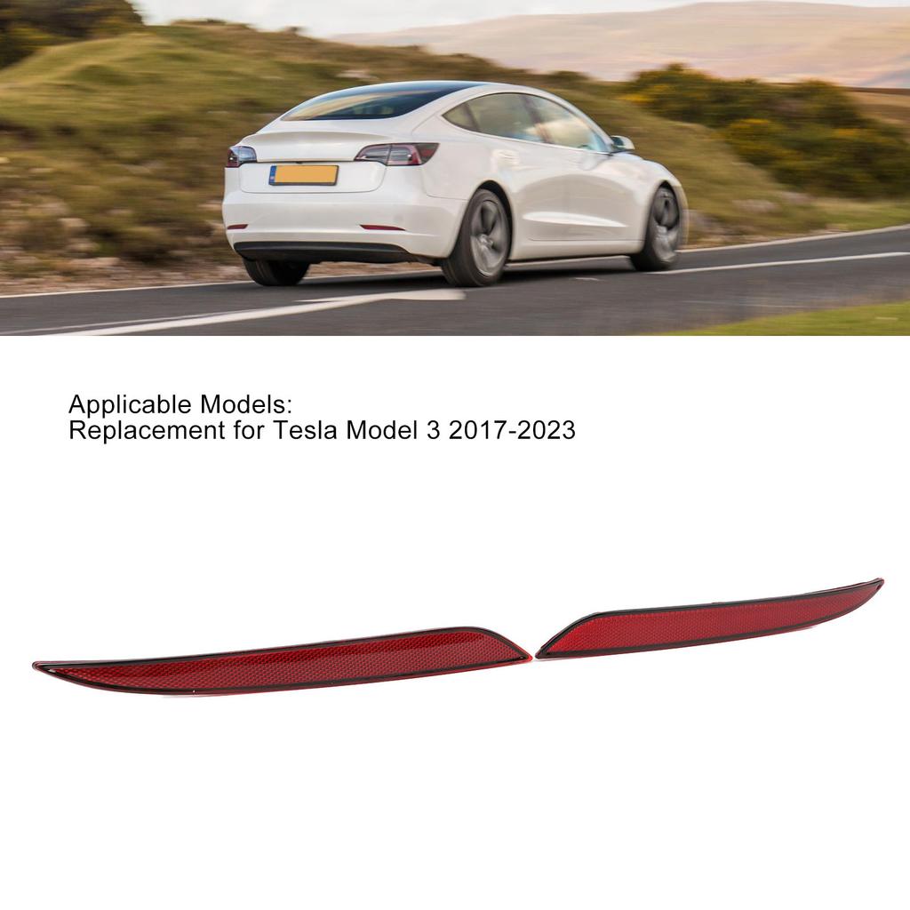 Rear Bumper Reflector High Strength 1077407‑00‑F Simple Installation Red Rear Bumper Reflector Lens for 2017 To 2025