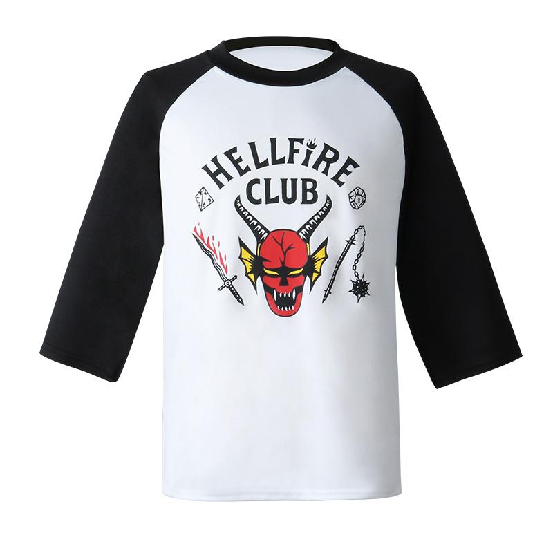 Косплей костюм Stranger Things Футболка Клуба Адского Пламени Рубашка Дастина XXL 2750₽