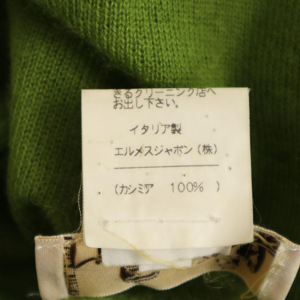HERMES Made in Italy Cashmere Blend Long sleeve sweater M Light green Women Used