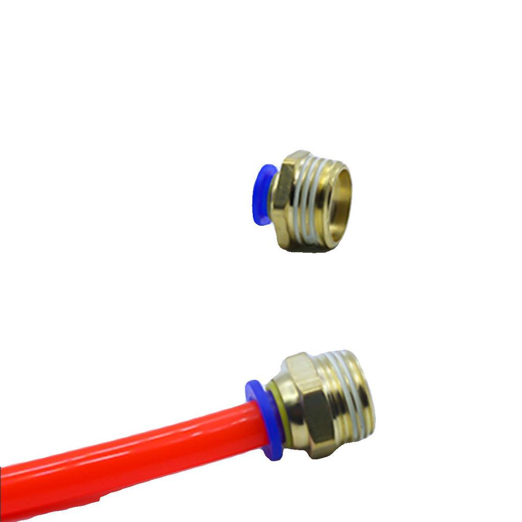 Pneumatic Quick-Connect Air Hose Fitting: PC4/6-M5, PC8-M6/M8/M10M12