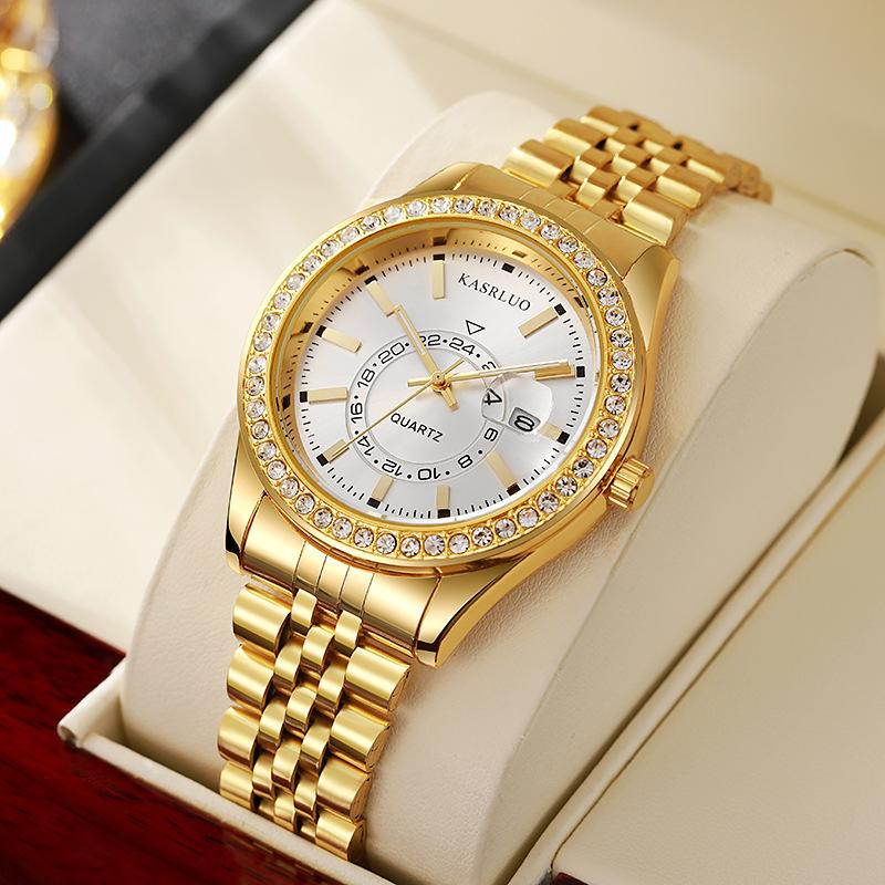Watch Men'S Elegant Fashion Business Casual Waterproof Watch Luminous Calendar Quartz Watch