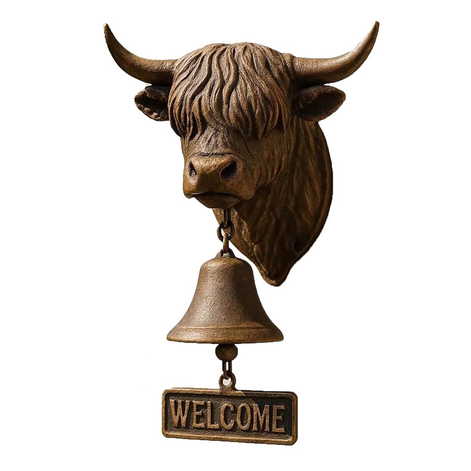 Vintage Highland Cow Door Bell Rustproof