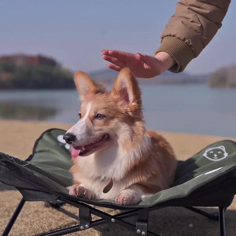 Summer Outdoor Small Dog Chair All-Season Universal Pet Bed Moisture-Proof off Ground Cat Kennel Dog Marching Bed
