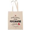 Tote Bag - PLANETEE - Beloved Psychiatrist Woman - Printed Cotton Made In France - Large Capacity - Sturdy Handles