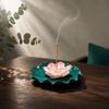 Zen Chinese Style Lotus Tabletop Incense Base Sleep Aid Lotus Censer Holder Yoga Meditation