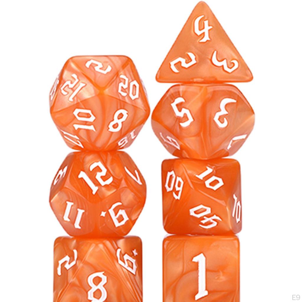 Acrylic Polyhedral Set D8 D10 D12 D20 for RPG Role Playing DND Board Game
