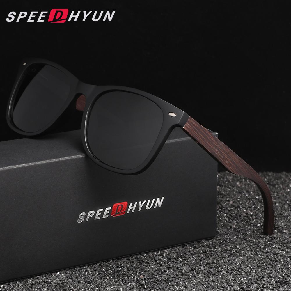

SPEEDHYUN легкие солнцезащитные очки Wayfarer UV400 и поляризованные для путешествий дымный черный