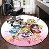 1pc Sailor Moon Anime Cartoon Design Round Carpet for Office Chair Mat, NonSlip Rug Suitable for Home Decor, Living Room, Bedroom, Game Room