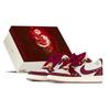 Court Borough Abrasion Resistant Low Top Skateboard Shoes Women's Red Gold White IB4706-121(TeamA-S-BOX)