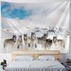 Wolf Art Tapestry Wall Hanging Fantasy Starry Sky Home Wall Decoration Animal Cloth Cartoon Fantasy Bohemian Room Art Decoration