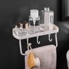 Soap Rack No Drilling Wall Mounted Double Layer Soap Holder with Suction Cup Bathroom Accessories