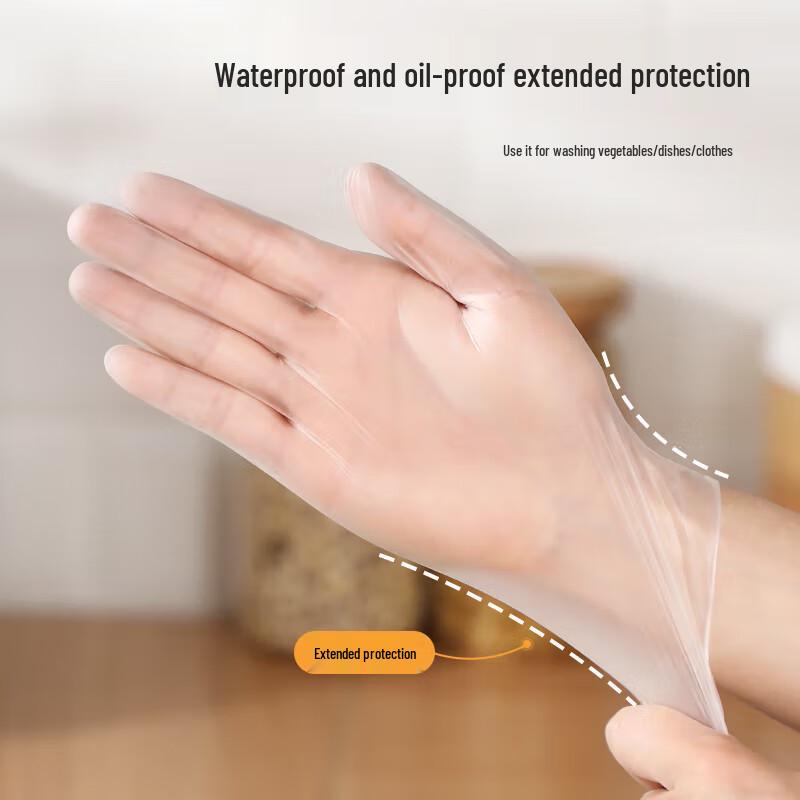 Meiliya Disposable Transparent PVC Household Gloves