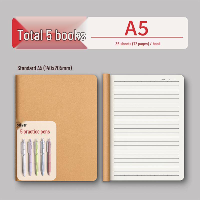 Kraft Paper Notebook: Thick B5 for Students of All Levels