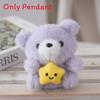 Plush Bear Keychain With Star Bag Pendant For Kids And Gift Use
