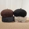 New Bow Polka Dot Octagonal Hat Gentle Style Literary Painter Hat Casual Versatile Newsboy Hat