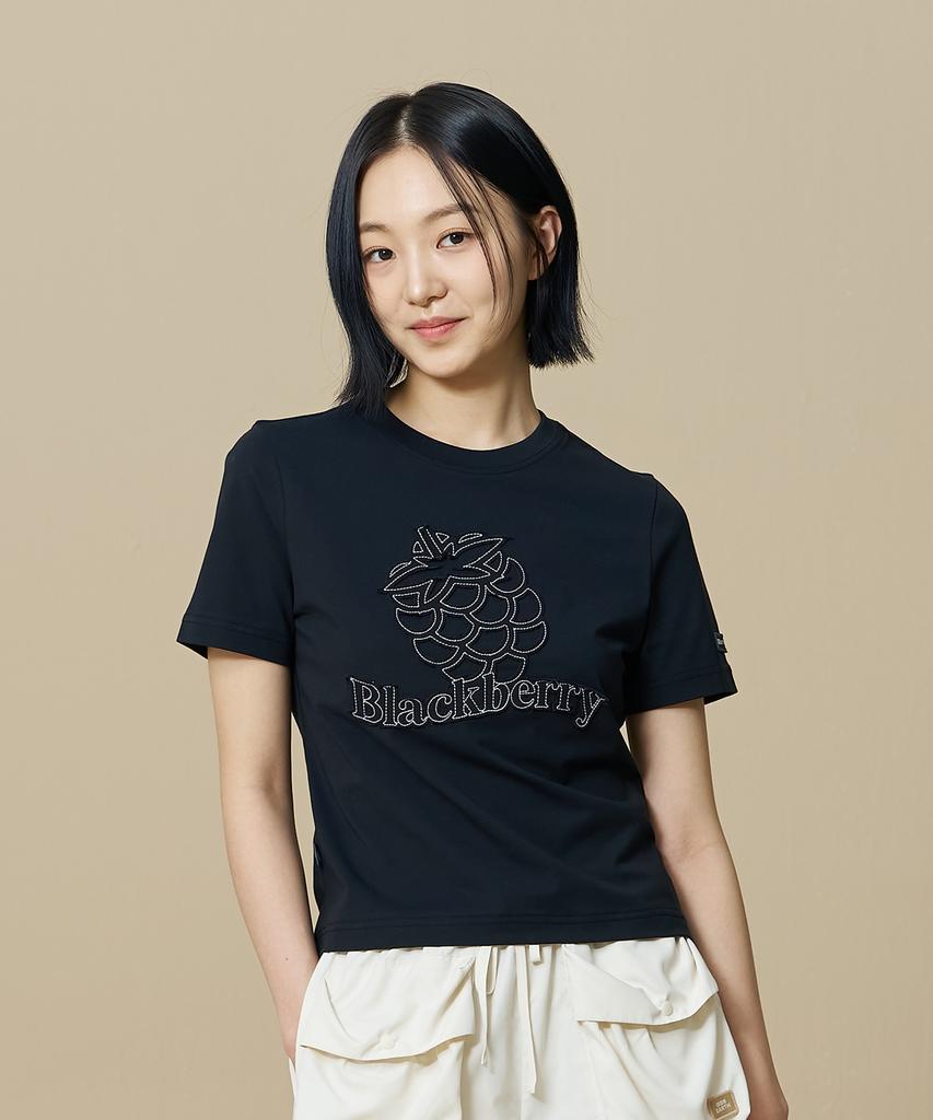 BBC EARTH Stitch Cutoff Short Sleeve T-Shirt_Black