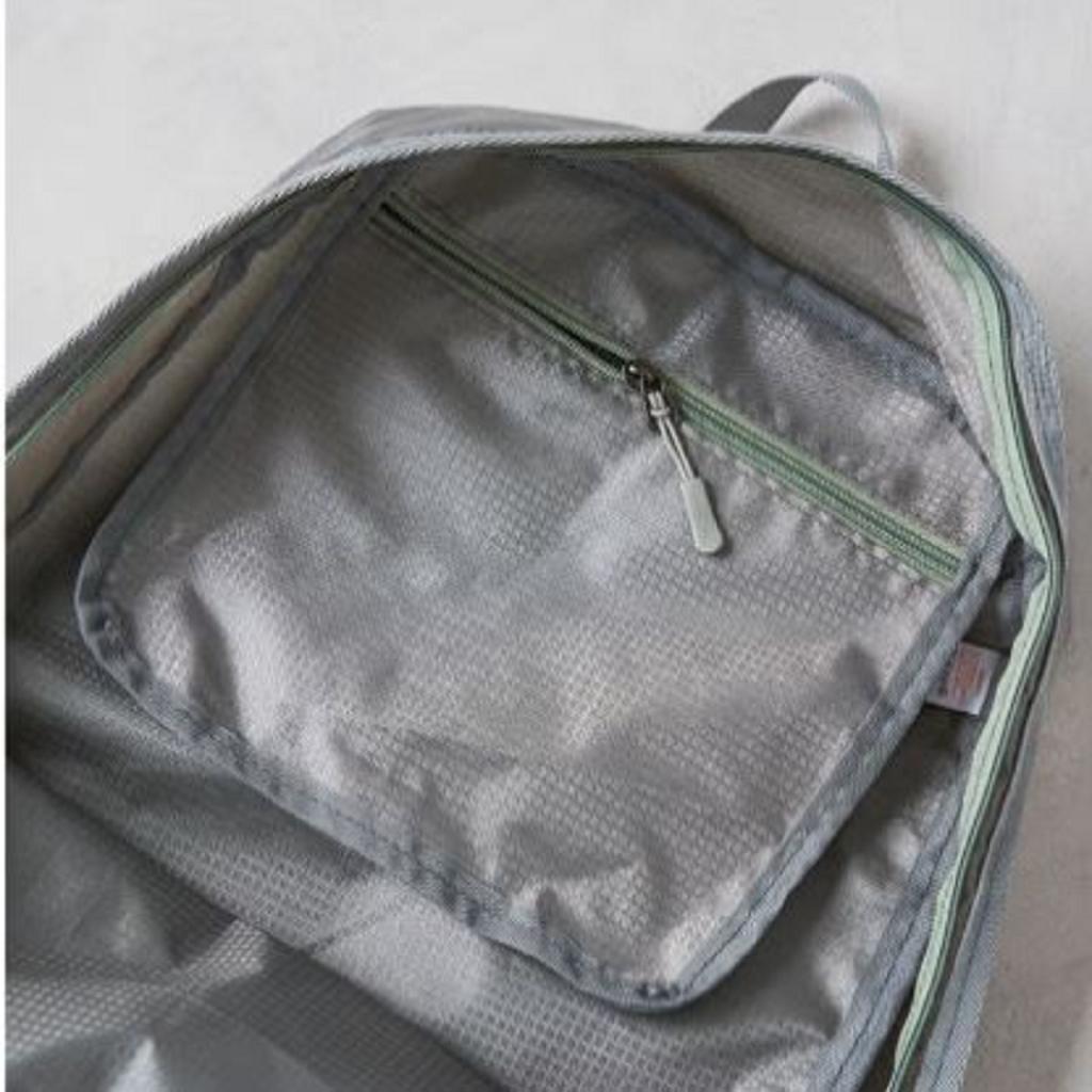 Daiso Foldable Nylon Casual Backpack - 18L Gray