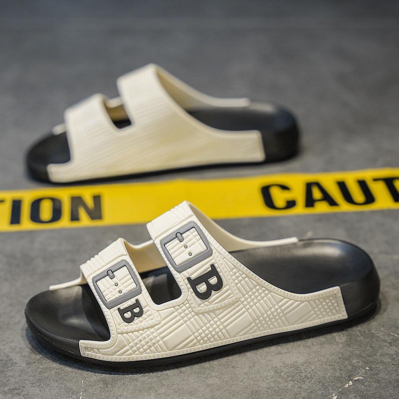

Живые тапочки мужские летние 2025 новые сандалии для улицы повседневные пляжные классные тапочки тапочки 40 бежевый