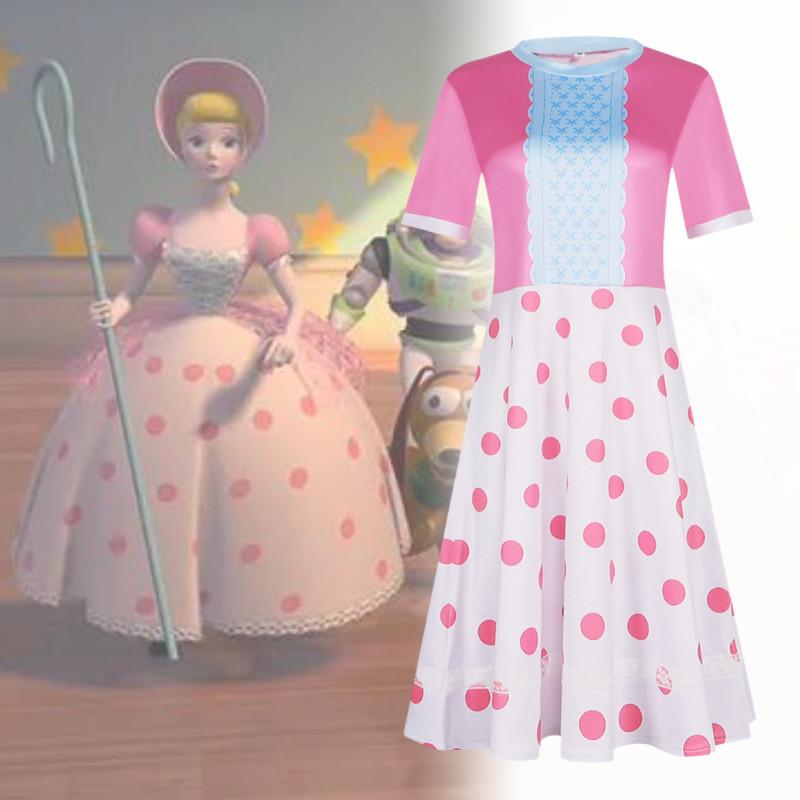 Toy Story Bo Peep Růžové Šaty Pro Halloween Cosplay Kostým